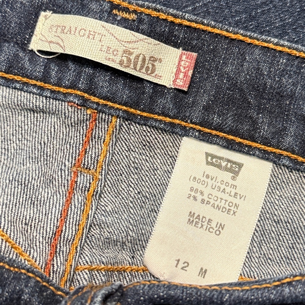 Levi’s 505 Jeans Women’s 12 Straight Leg Mid Rise Denim Casual Classic Retro Y2K - Picture 4 of 5